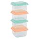 Set 4 Lunchboxen 6 x 4 cm Plastic