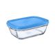 Rechthoekige lunchbox met deksel Duralex Freshbox Blauw 1,1 L