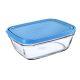 Rechthoekige lunchbox met deksel Duralex Freshbox Blauw 1,7 L