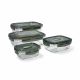 Set Lunchboxen Luminarc Pure Box Kristal Tweekleurig (4 pcs)