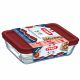 Set Lunchboxen Pyrex Cook & Freeze Kristal Rood (3 pcs)