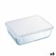 Rechthoekige lunchbox met deksel Pyrex Cook & Freeze 22,5 x 17,5 x 6,5 cm 1,5 L Transparant Siliconen Glas (6 Stuks)