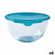 Ronde Lunchtrommel met Deksel Pyrex Cook & Store Blauw 15 x 15 x 8 cm 500 ml Siliconen Glas (6 Stuks)