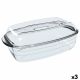 Oven Mould Ô Cuisine Rechthoekig Met deksel 37,5 x 22,5 x 10,6 cm Transparant (3 Stuks)