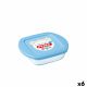 Vierkante Lunchtrommel met Deksel Pyrex Baby Storage Transparant Glas (350 ml) (6 Stuks)