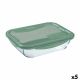 Hermetische Lunchtrommel Pyrex Cook & go Groen Glas (1,7 L) (5 Stuks)