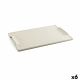 Snackdienblad Quid Mineral Gres Beige Keramisch 35 x 23 cm (6 Stuks)