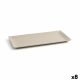 Snackdienblad Quid Mineral Keramisch Beige (15 x 30 cm) (8 Stuks)