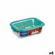 Rechthoekige lunchbox met deksel Luminarc Keep'n Lagon Turkoois 1,97 l 22 x 15,6 x 7,2 cm Glas (6 Stuks)