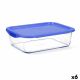 Rechthoekige lunchbox met deksel Luminarc Keep´n Blauw 1,97 l Glas (6 Stuks)