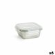 Hermetische Lunchtrommel Bidasoa Theo 12,5 x 12,5 x 6 cm Zilverkleurig 400 ml Metaal (6 Stuks)