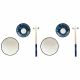 Sushi-set DKD Home Decor 34 x 29,5 x 7,3 cm Porselein Blauw Wit Orientaals (34 x 29,5 x 7,3 cm)