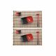 Sushi-set DKD Home Decor 31 x 27 x 2,5 cm Keramisch Rood Zwart Orientaals (12 Stuks) (31 x 27 x 2,5 cm)