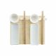 Sushi-set DKD Home Decor Bamboe Keramiek Wit Natuurlijk Orientaals 28,5 x 19,5 x 3,3 cm (9 Onderdelen) (28,5 x 19,5 x 3,3 cm)