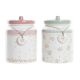 Tin DKD Home Decor Groen Roze Vichy 15,5 x 15,5 x 21 cm (2 Stuks)