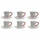 Set van koffiekopjes DKD Home Decor Metaal Multicolour Keramiek 130 ml