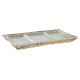 Snackdienblad DKD Home Decor Transparant Natuurlijk Kristal 42 x 20 x 3,5 cm