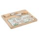 Snackdienblad DKD Home Decor 24,5 x 20 x 1,2 cm Beige Groen Keramiek