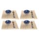 Sushi-set DKD Home Decor 14,5 x 14,5 x 31 cm Zwart Blauw Keramiek Orientaals (16 Onderdelen)