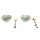 Sushi-set DKD Home Decor 30 x 21 x 7 cm Groen Hemelsblauw Keramiek Orientaals (6 Onderdelen)