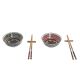 Sushi-set DKD Home Decor 30 x 21 x 7 cm Multicolour Mandala Keramiek Orientaals (6 Onderdelen)