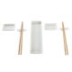 Sushi-set DKD Home Decor 24 x 7 x 2 cm Natuurlijk Wit Keramiek Orientaals