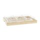 Snackdienblad DKD Home Decor 32 x 21 x 6 cm Kristal Natuurlijk 280 ml