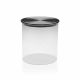 Glazen pot Versa 350 ml Kristal Staal (ø 8,5 x 8,5 cm)