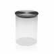 Glazen pot Versa 500 ml Kristal Staal (8,5 x 12 cm)