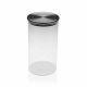 Glazen pot Versa 600 ml Kristal Staal (8,5 x 8,5 x 15 cm)