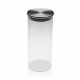 Glazen pot Versa 1000 ml Kristal Staal (8,5 x 20 cm)