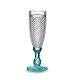 Champagneglas Diamant Transparant Turkoois Glas 185 ml