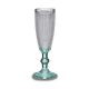 Champagneglas Turkoois Punten Transparant Glas 185 ml