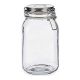 Glazen pot Zilverkleurig Transparant Glas 1,5 L