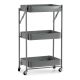 Groentetrolley Grijs Staal Plastic (29,5 x 78,5 x 45,5 cm)