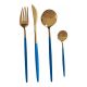 Bestekset Blauw Gouden Roestvrij staal (8 pcs)