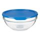 Ronde Lunchtrommel met Deksel Blauw Plastic Glas (1135 ml)