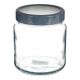 Tin Grijs Transparant Glas (11,5 x 13,2 x 11,5 cm) (1000 ml)