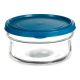 Ronde Lunchtrommel met Deksel Blauw 4,15 L Transparant Groen Plastic Glas 12 x 6 x 12 cm Polypropyleen 415 ml
