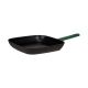 Geribbelde Grillpan Zwart Groen 28 x 28 cm Aluminium