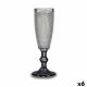 Champagneglas Punten Transparant Antraciet Glas 6 Stuks (185 ml)