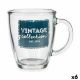 Mok Vintage Transparant Glas 6 Stuks (320 ml)