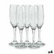 Set van bekers Imperial Champagne Transparant Glas 210 ml (4 Stuks)