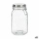 Blik Hermetisch afgesloten Transparant Zilverkleurig Glas 1,5 L 13 x 20 x 11,3 cm (12 Stuks)