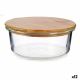 Ronde Lunchtrommel met Deksel Bamboe 15 x 6,5 x 15 cm (12 Stuks)