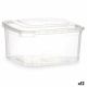 Rechthoekige lunchbox met deksel Transparant Polypropyleen 1 L 14,1 x 8 x 15,5 cm (12 Stuks)