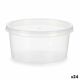 Ronde Lunchtrommel met Deksel Transparant Polypropyleen 500 ml 12,5 x 6,2 x 12,5 cm (24 Stuks)