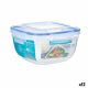 Hermetische Lunchtrommel Vierkant Transparant Plastic 2,4 L 20 x 11 x 20 cm (12 Stuks)