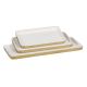 Snackdienblad 47 x 20,5 x 2 cm Gouden Wit Ijzer 3 Onderdelen